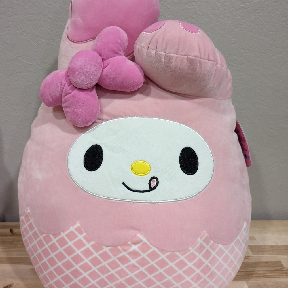 Squishmallow 20 inch Hello Kitty My Melody Pink Ice Cream